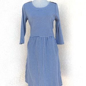 Boden Blue and White Striped Dress size 10 NWOT